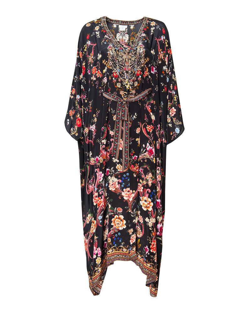Split Hem Lace Up Kaftan