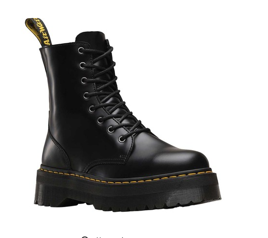 Dr. Martens Jadon 8-Eye Boot - Black Polished Smooth