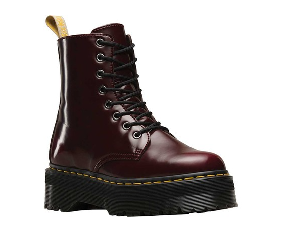 Dr. Martens Jadon 8-Eye Boot - Cherry Red Cambridge Brush Off/Vegan