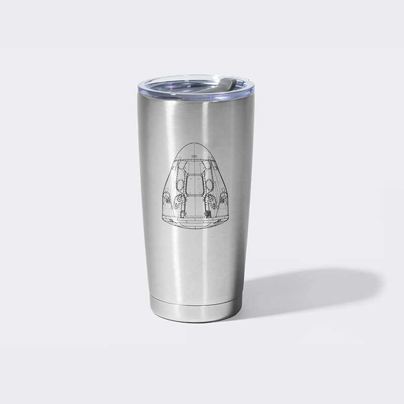 CREW DRAGON TUMBLER SILVER