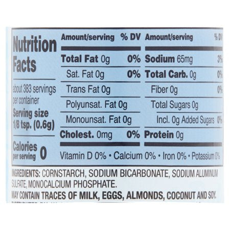 Great Value Double Acting Baking Powder, 8.1 oz