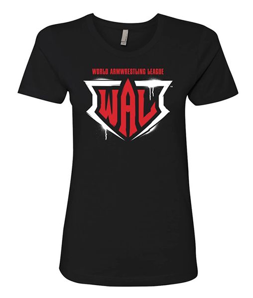 LADIES WORLD ARMWRESTLING LEAGUE GRAFFITI LOGO T-SHIRT