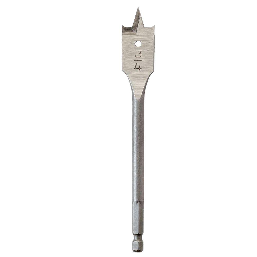 3/4 in. x 6 in. High Speed Steel Flat Wood Boring Bit
