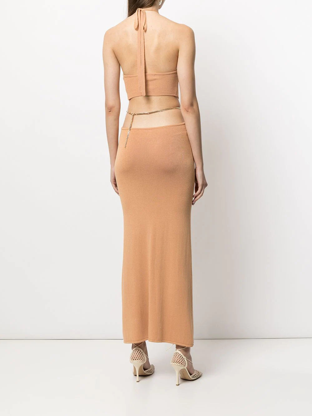 LIMITLESS CHAIN-DETAIL MIDI DRESS
