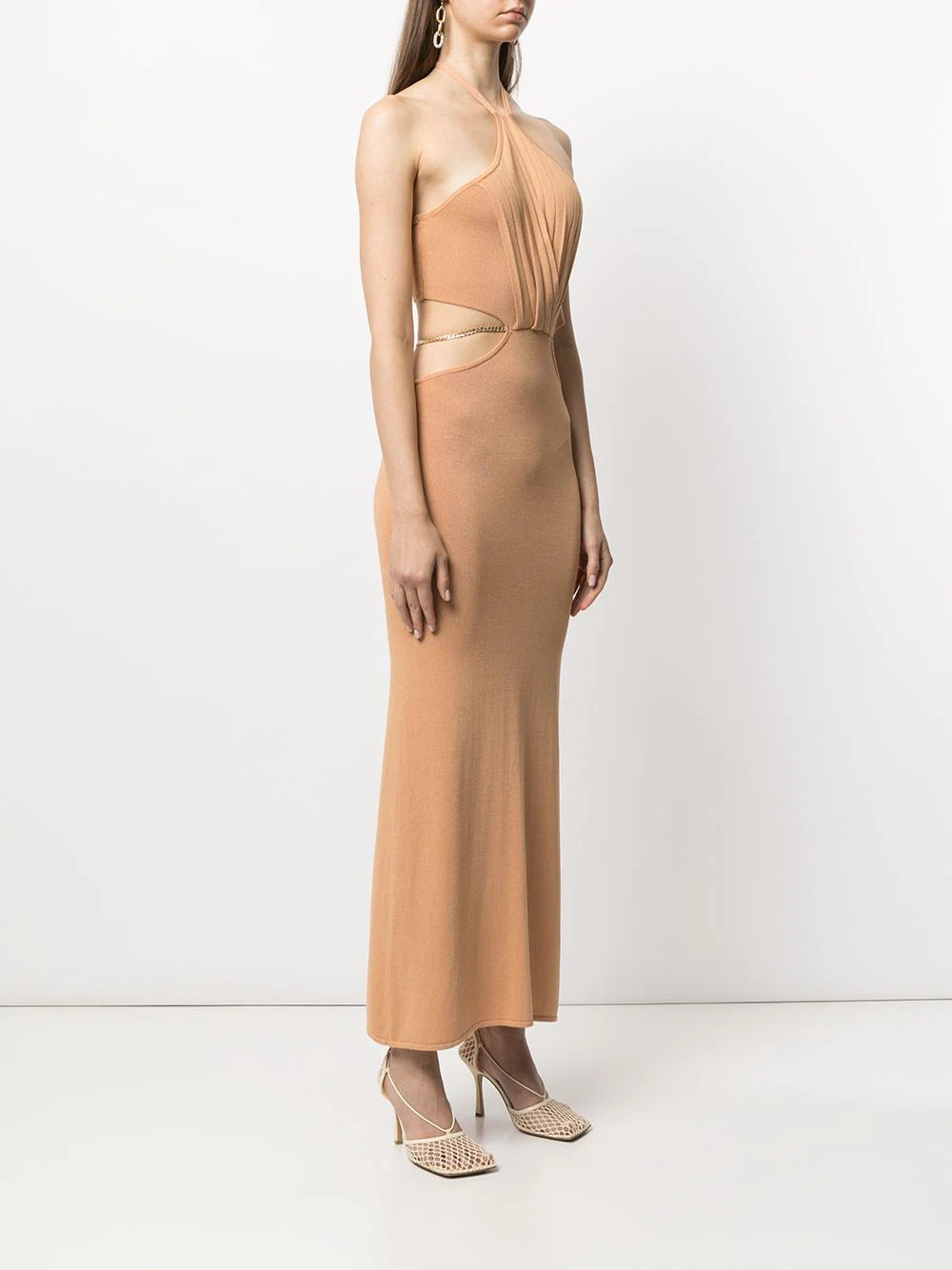 LIMITLESS CHAIN-DETAIL MIDI DRESS