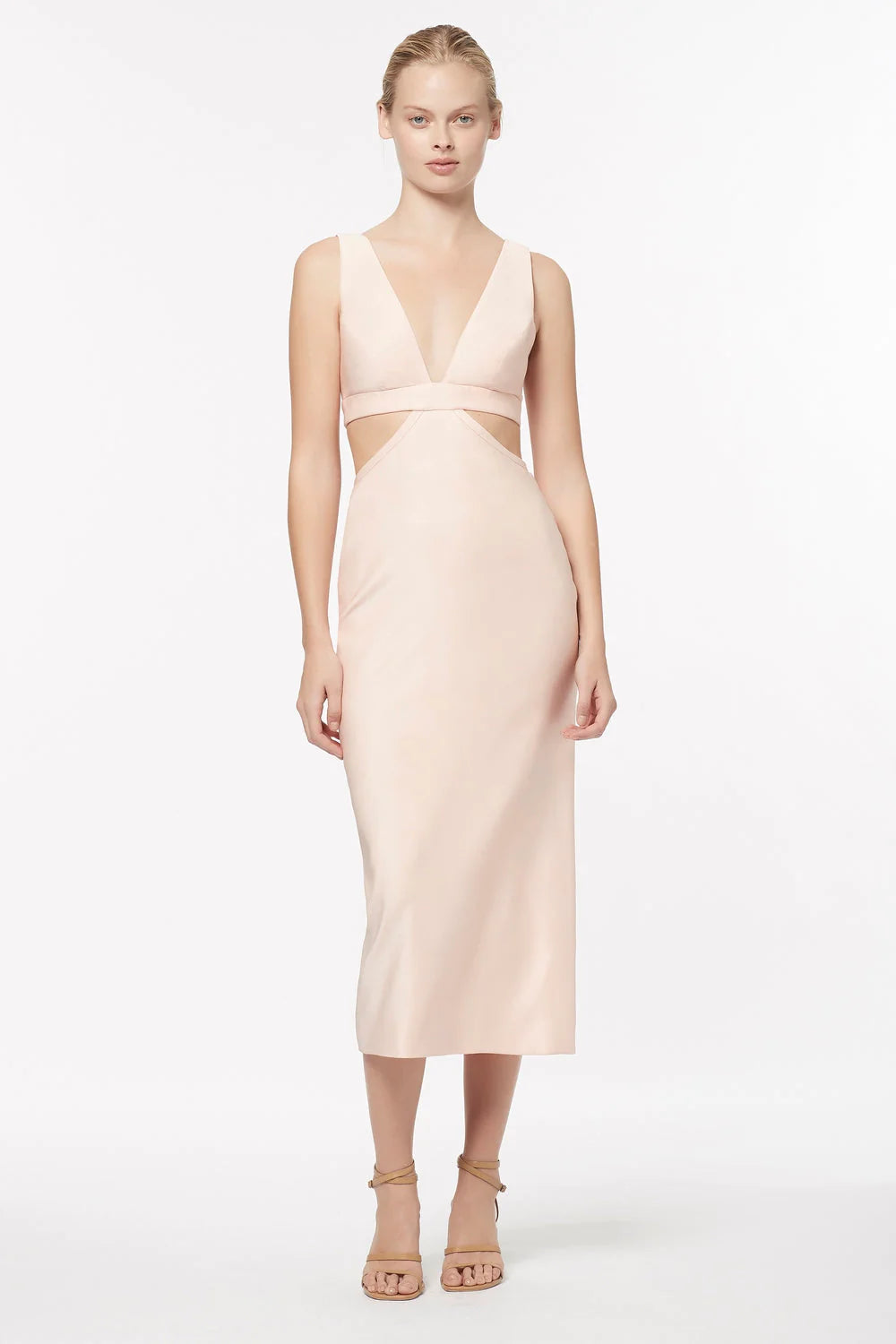 FORBIDDEN FRUIT MIDI CUT-OUT DRESS