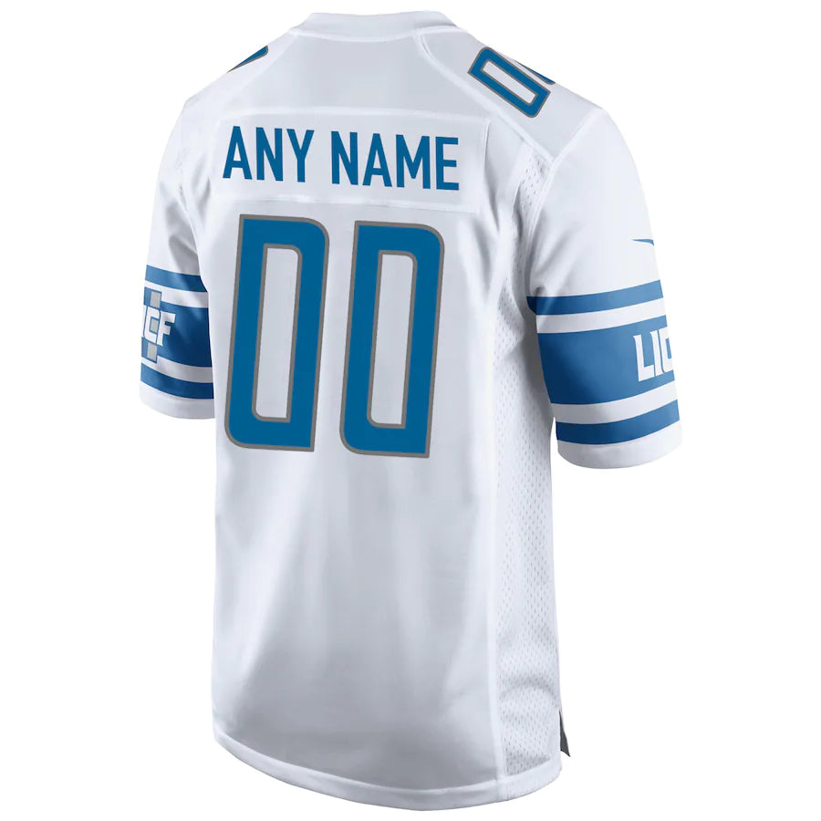 Men's Detroit Lions Nike Blue Custom Game Jersey