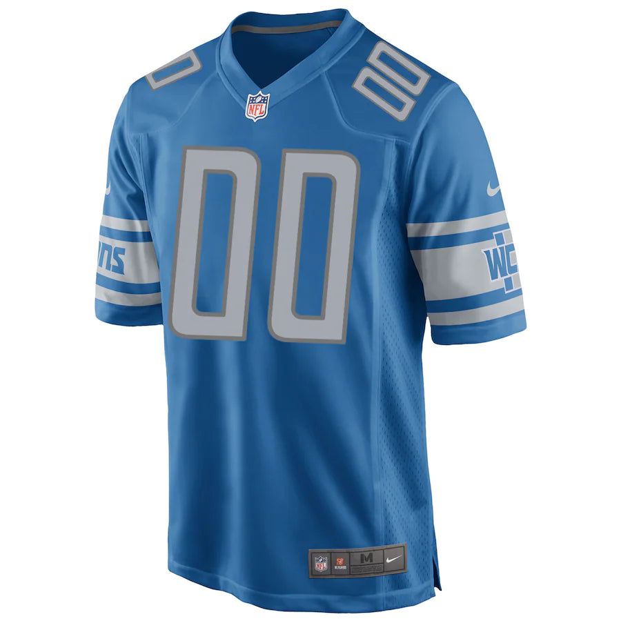 Men's Detroit Lions Nike Blue Custom Game Jersey