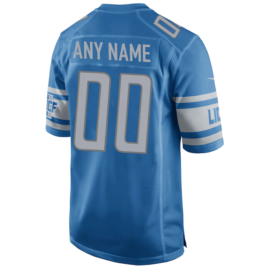 Men's Detroit Lions Nike Blue Custom Game Jersey