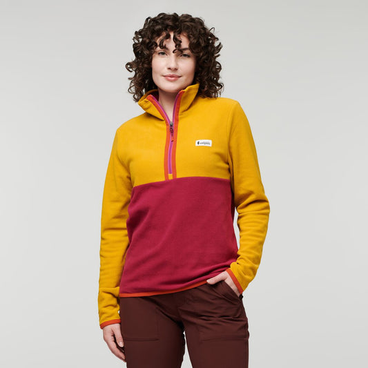 Amado Fleece - Women's, Amber/Raspberry, Model Courtney