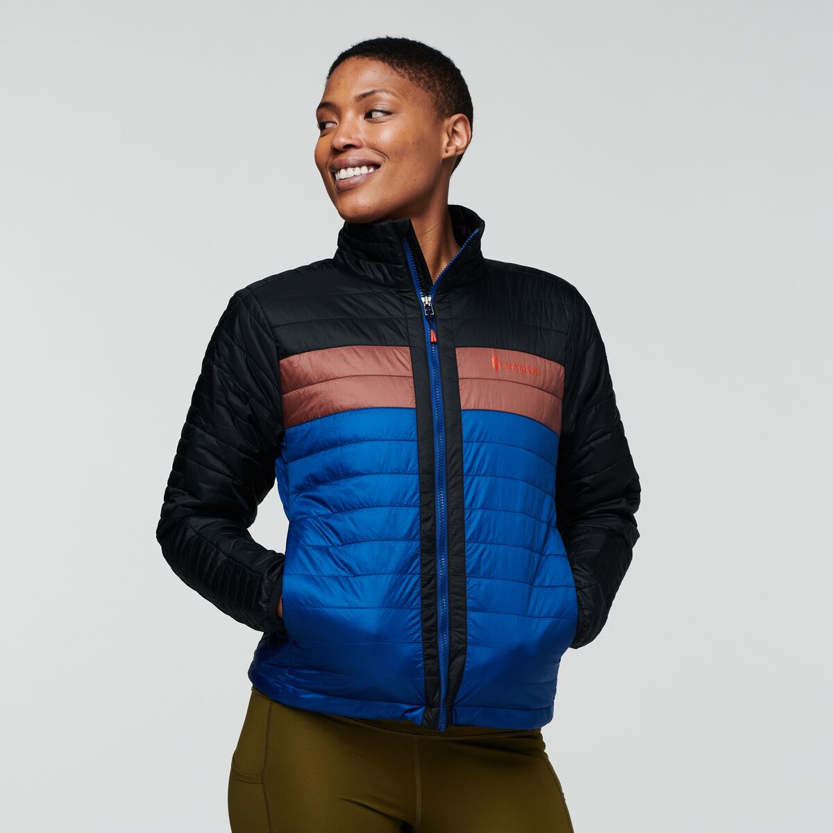 Capa Insulated Jacket - Women's, Black/Pacific, Model Callie