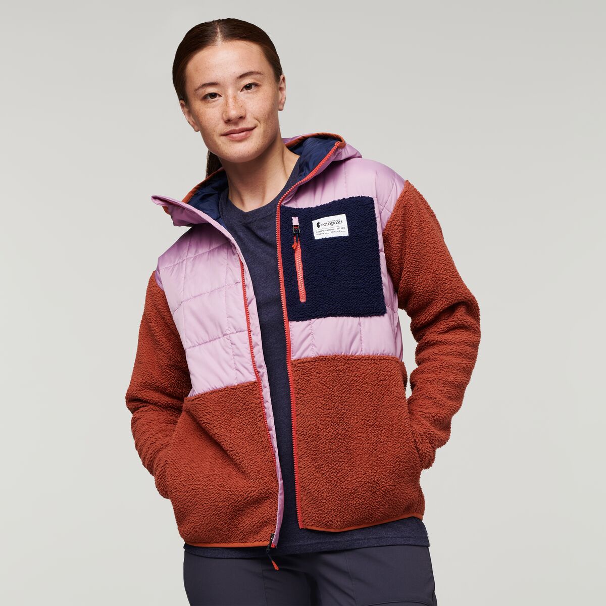 Trico Hybrid Jacket - Women's, Thistle/Spice, Model Aya