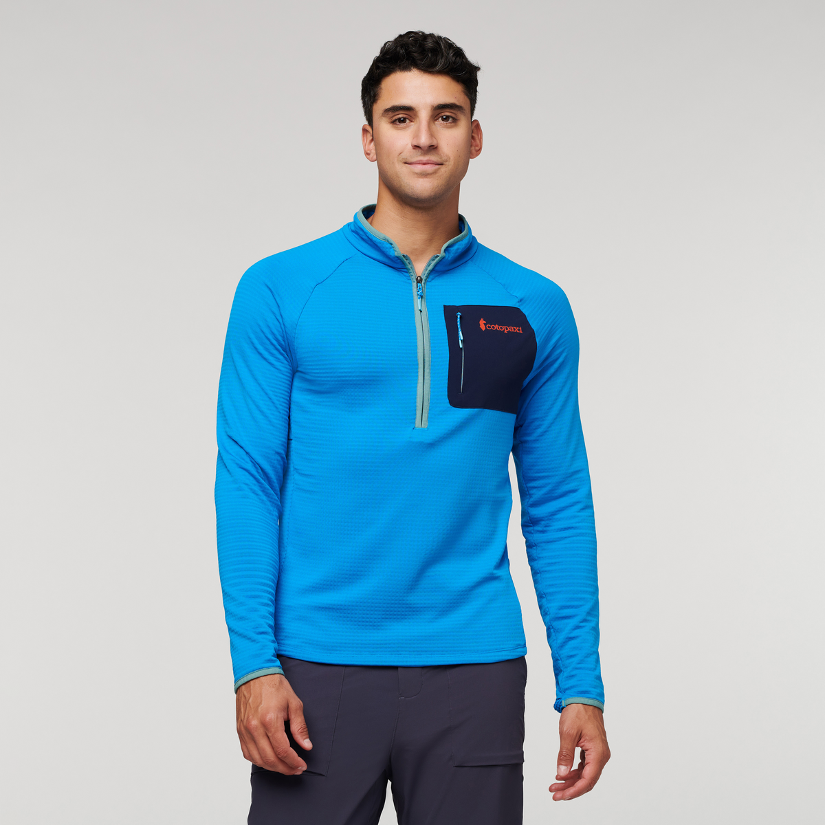 Otero Fleece Half-Zip Pullover - Men's, Saltwater, Model Munther