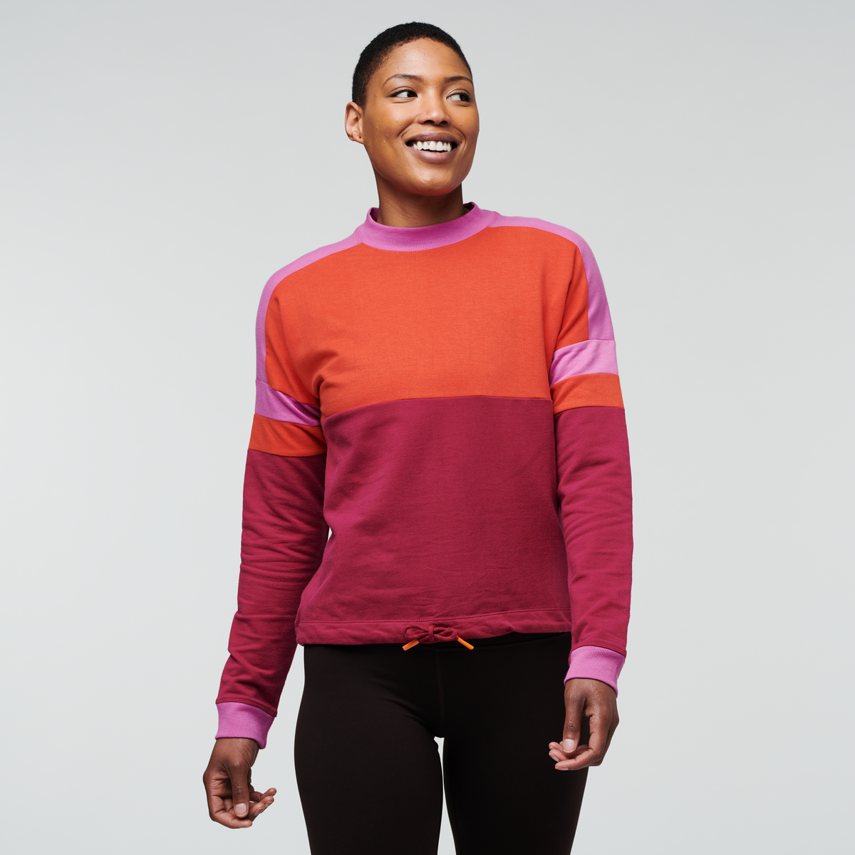 Bandera Sweatshirt - Women's, Canyon/Raspberry, Model Callie