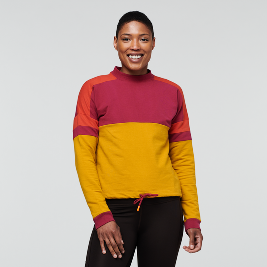 Bandera Sweatshirt - Women's, Raspberry/Amber, Model Callie
