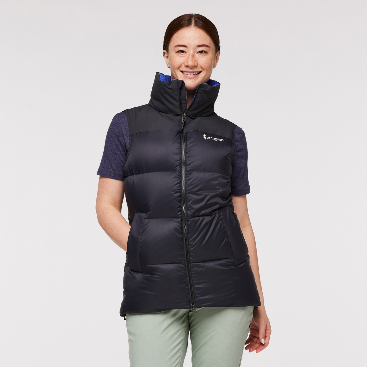 Solazo Down Vest - Women's, Black, Model Aya