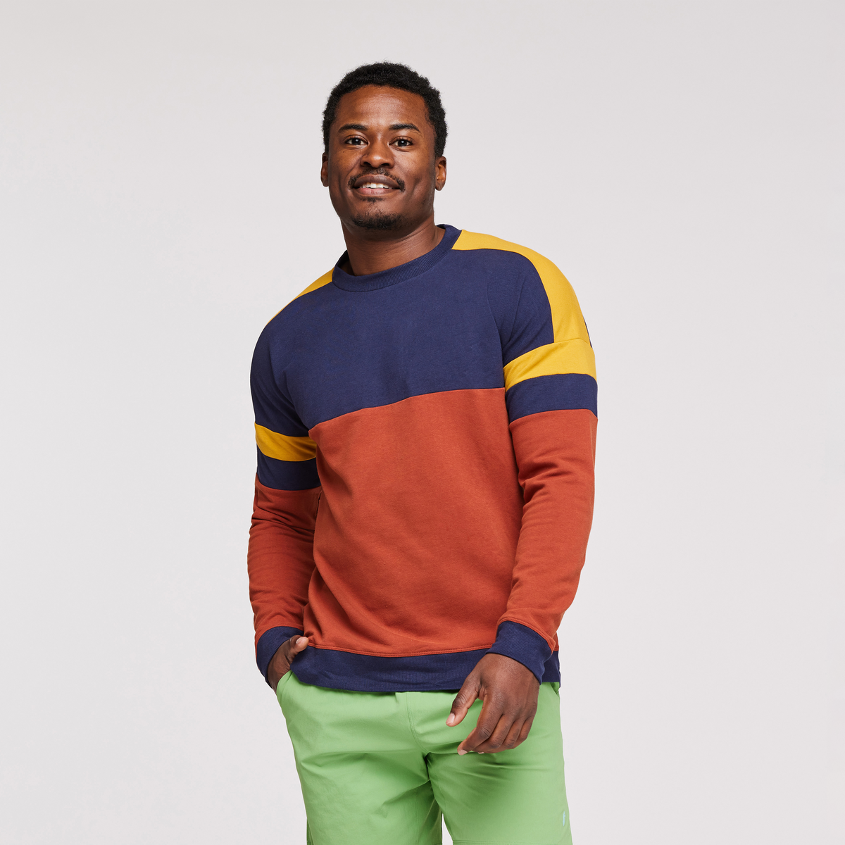 Bandera Sweatshirt - Men's, Maritime/Spice, Model Jeremy