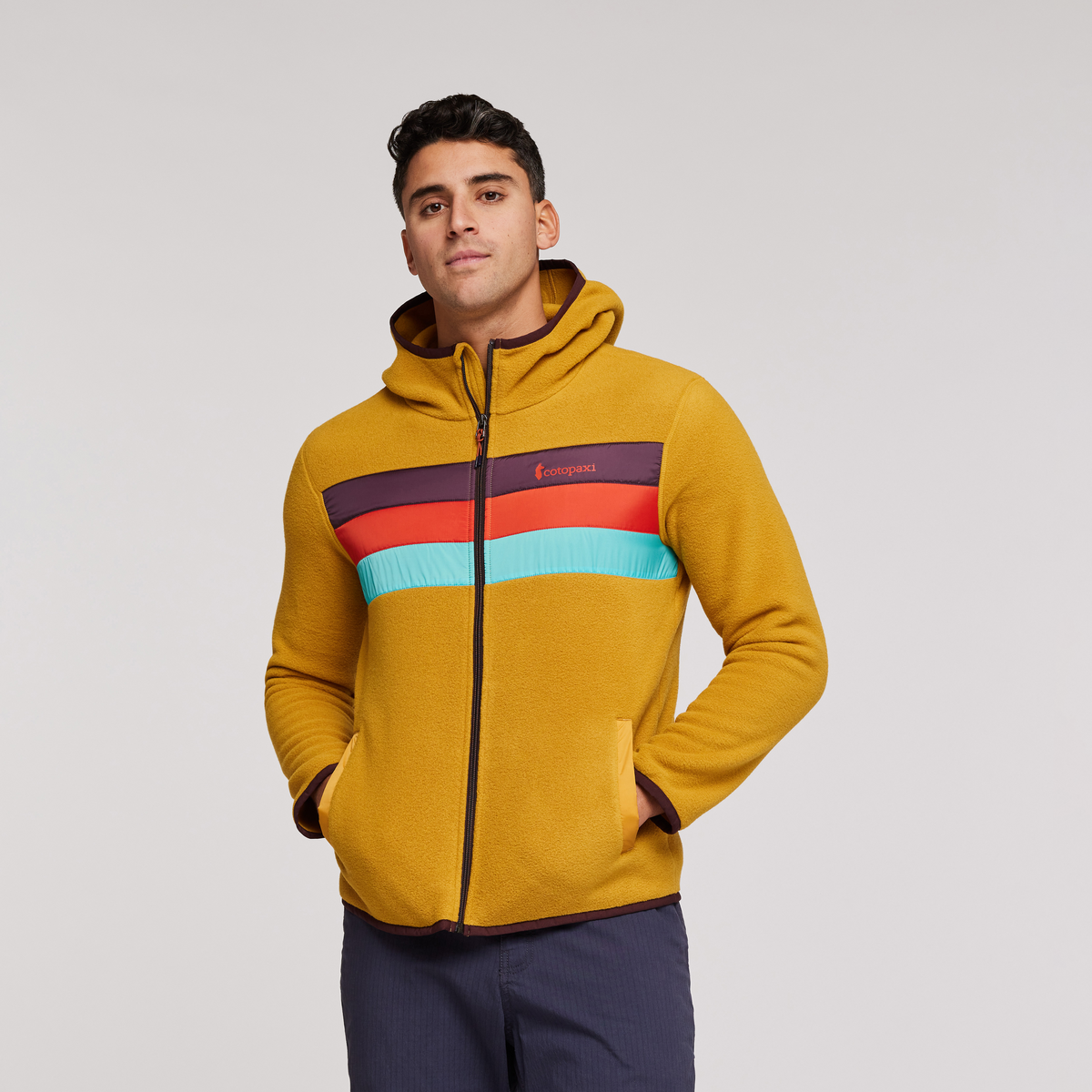 Teca Fleece Hooded Full-Zip Jacket - Men's, Lumberjack, Model Munther