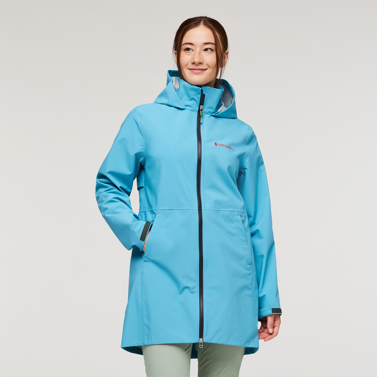 Cielo Rain Trench - Women's, Poolside, Model Aya