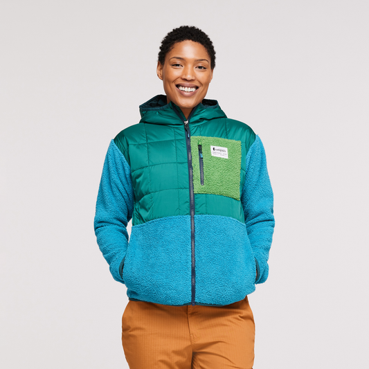  Trico Hybrid Jacket - Women's, Greenery/Poolside, Model Callie