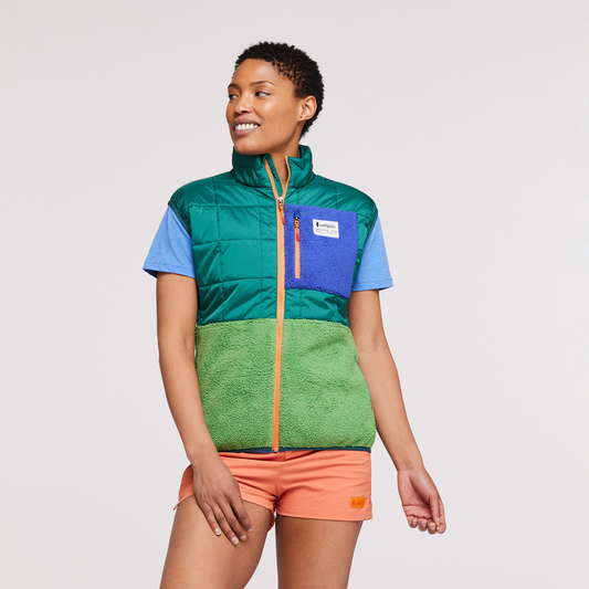 Trico Hybrid Vest - Women's, Greenery/Kelp, Model Callie