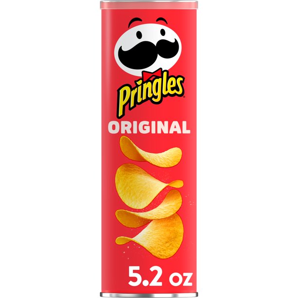 Pringles Potato Crisps Chips, Original, 5.2oz, 1 Can