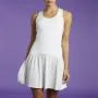 WOMEN'S SLEEVELESS PLEATED TENNIS DRESS - WHITE