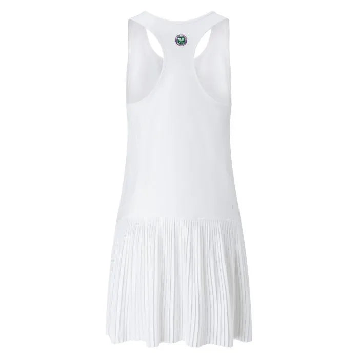 WOMEN'S SLEEVELESS PLEATED TENNIS DRESS - WHITE