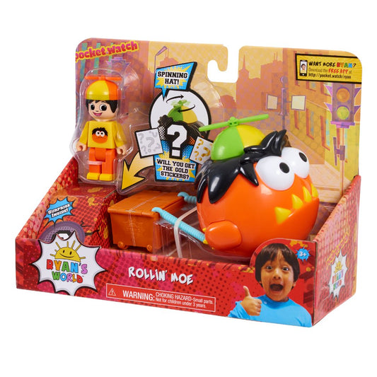 Ryan’s World Action Figs, Rollin’ Moe, Ages 3 +