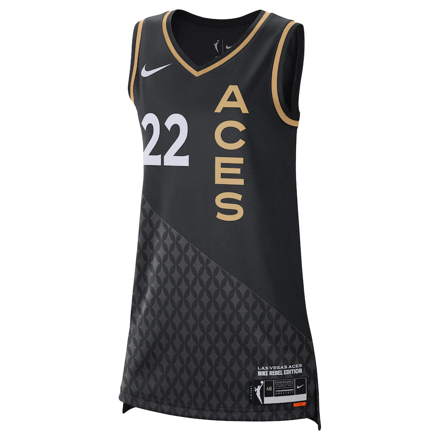 Women's Las Vegas Aces A'ja Wilson Nike Black Rebel Edition Jersey