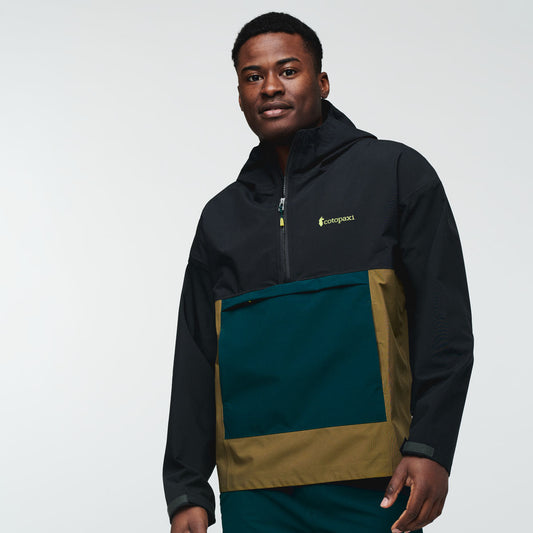 Cielo Rain Anorak - Men's, Black, Model Jeremy