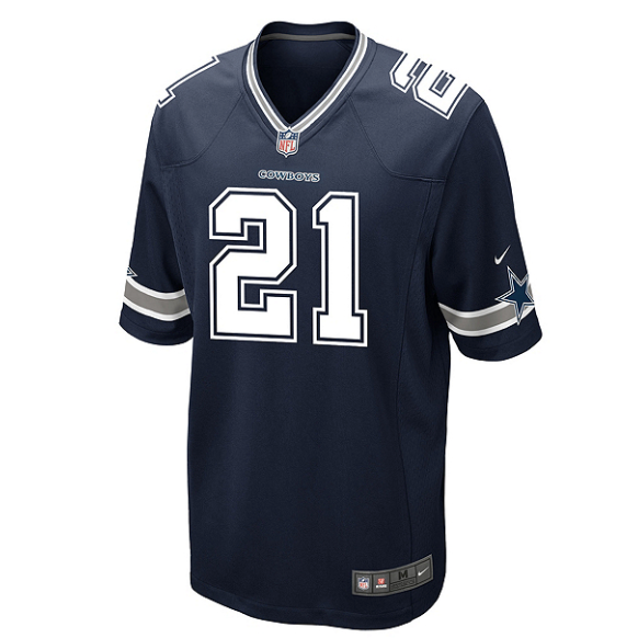 Dallas Cowboys Ezekiel Elliott Nike Navy Game Replica Jersey