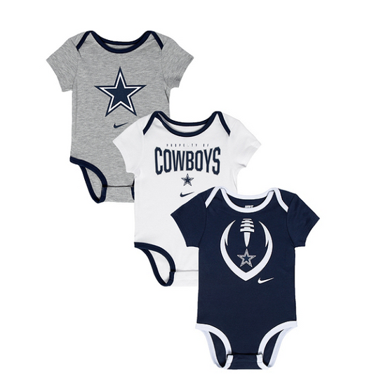 Dallas Cowboys Nike Newborn Nowstalgic Icon 2-Pack Bodysuit Set