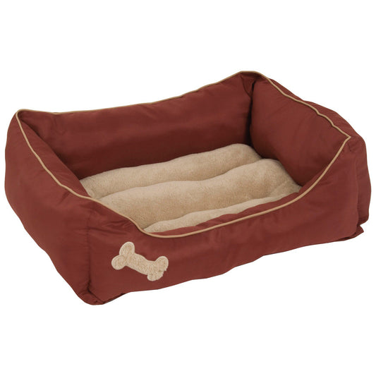 Petmate Burnished Red Rectangular Lounger Pet Bed