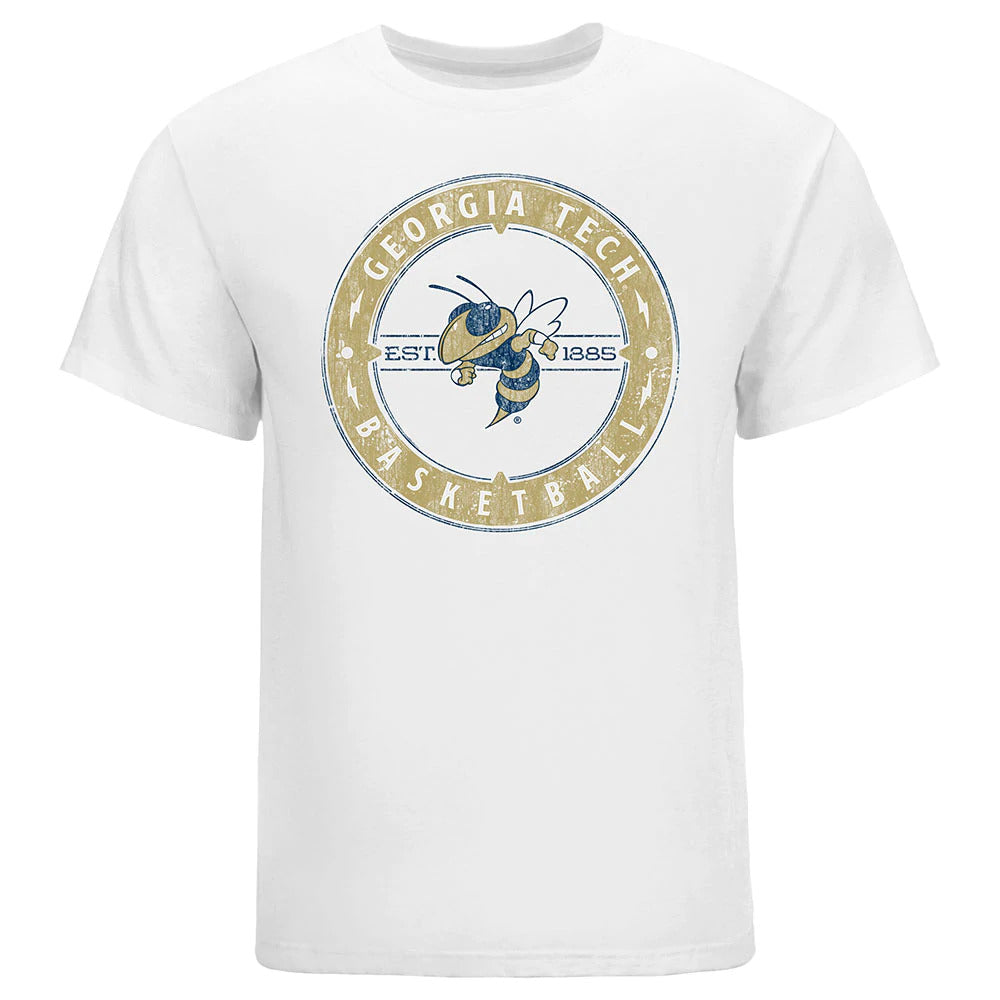 Georgia Tech Yellow Jackets Basketball Circle T-Shirt