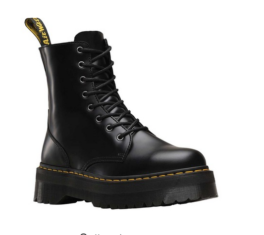 Dr. Martens Jadon 8-Eye Boot - Black Polished Smooth