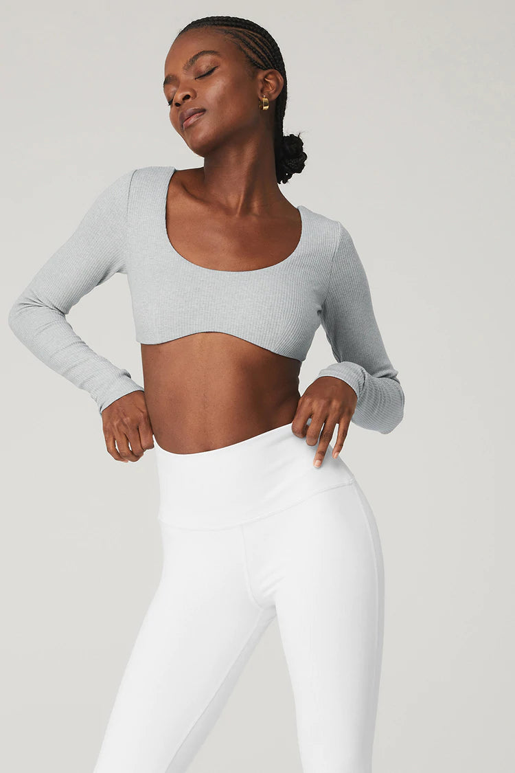 Ribbed Defined Long Sleeve Bra
