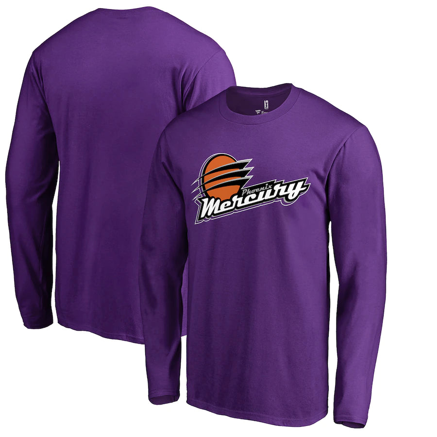 Men's Phoenix Mercury Fanatics Branded Purple Primary Logo Long Sleeve T-Shirt