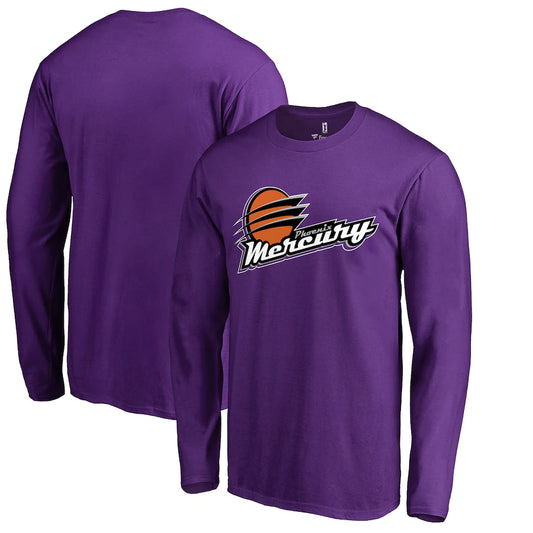 Men's Phoenix Mercury Fanatics Branded Purple Primary Logo Long Sleeve T-Shirt