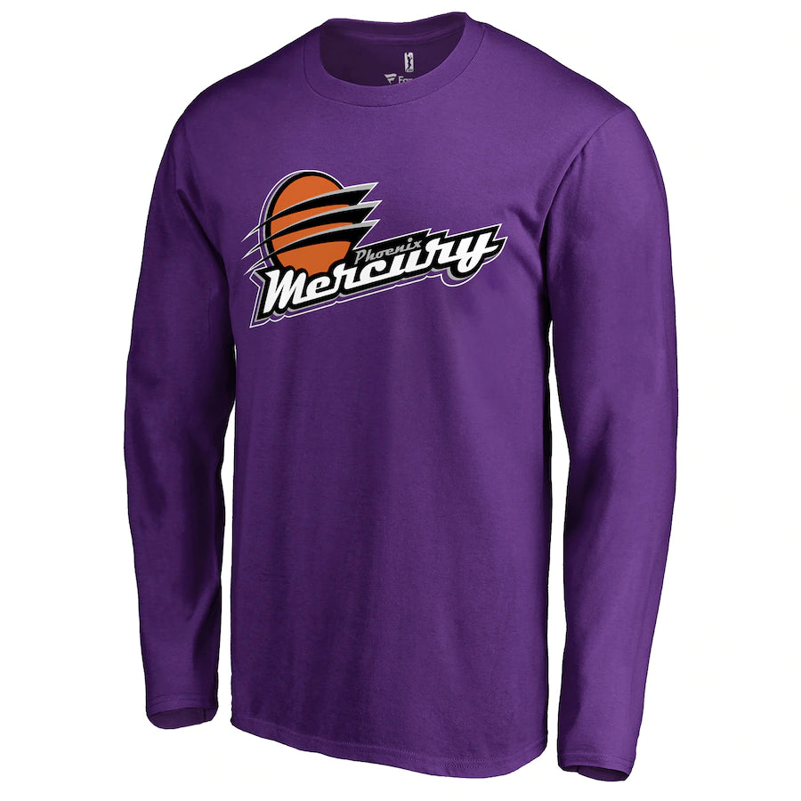 Men's Phoenix Mercury Fanatics Branded Purple Primary Logo Long Sleeve T-Shirt