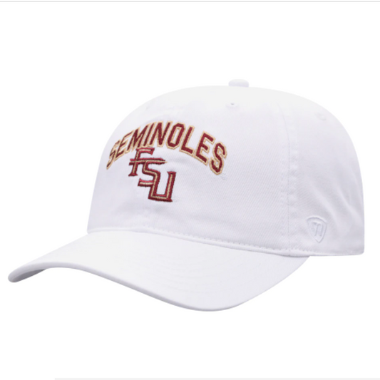 Men's Top of the World White Florida State Seminoles Classic Arch Adjustable Hat