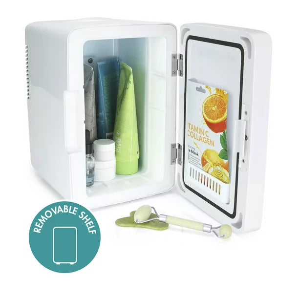 Personal Chiller LED Lighted Mini Fridge with Mirror Door Refrigerator