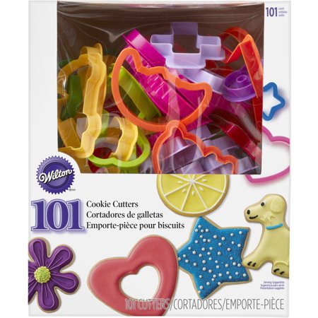 Wilton Plastic Cookie Cutter Set, 101-Piece Kit, ABC, 123, Shapes