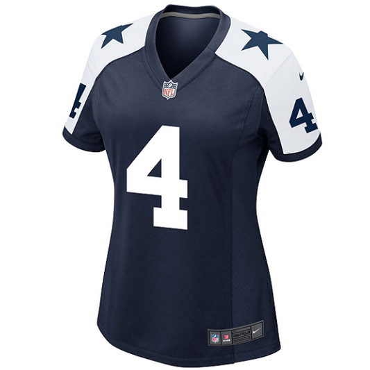 Dallas Cowboys Womens Dak Prescott Nike Game Replica Throwback Jersey