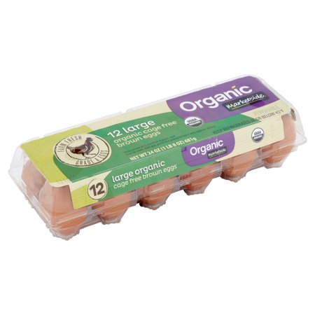 Marketside Organic Cage Free Brown Eggs, Large, 12 Count