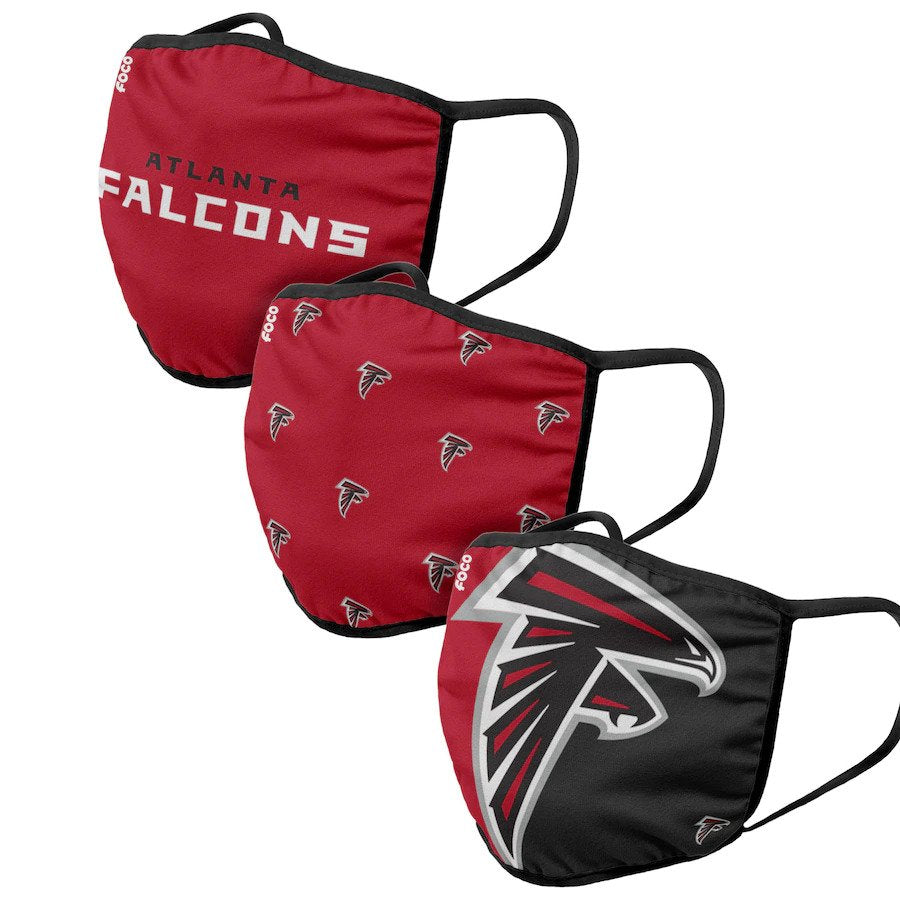 Adult FOCO Atlanta Falcons Face Covering 3-Pack