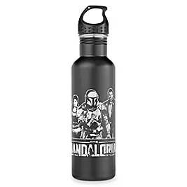 The Mandalorian, Cara, & Karga Outline Graphic Stainless Steel Water Bottle