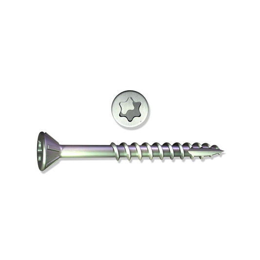 #10 x 2-1/2 in. Star Flat-Head Wood Deck Screw (25-Pack)