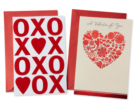 American Greetings Red Valentine's Day Card Bundle, 2-Count