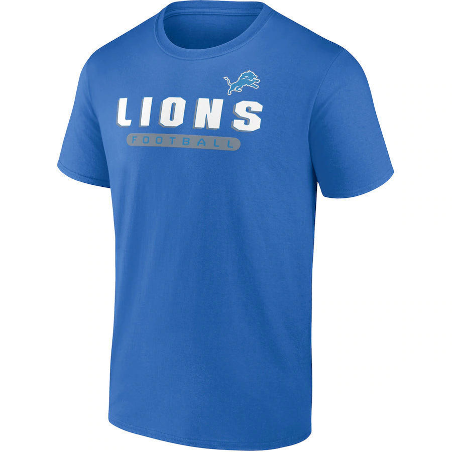 Men's Detroit Lions Fanatics Branded Blue/Heathered Gray T-Shirt Combo Pack